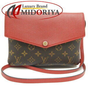 Louis Vuitton Monogram Twice Shoulder Bag Cerise Red